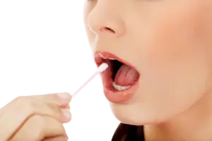 DNA Paternity Test in Mombasa - Collecting mouth swab sample